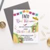 Modern Pink Paper Taco Retirement Party Invitation, Fiesta Retirement Dinner Invites, Your choice of Quantity and Envelope Color view 3