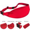 Red Zippered Fanny Pack - 8.5" x 10.5" - Spacious & Stylish Waist Bag for Trick or Treat Essentials & Party Accessories view 4
