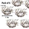 Artificial Coffee Bean Pip Berry Candle Rings  Pack of 6 Easter Berry Farmhouse Home Decor for Centerpiece Decorations and Small Wreaths (Size: 3" diam) view 2