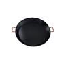 IMUSA USA 10" Carbon Steel Coated Nonstick Paella Pan, Black, Red Handles view 1