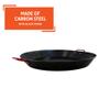 IMUSA USA 10" Carbon Steel Coated Nonstick Paella Pan, Black, Red Handles view 3
