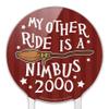 Acrylic Harry Potter My Other Ride Is a Nimbus 2000 Cake Topper Party Decoration for Wedding Anniversary Birthday Graduation view 3