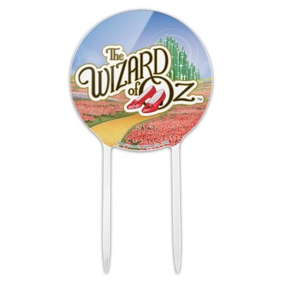 Acrylic The Wizard of Oz Ruby Slippers Logo Cake Topper Party Decoration for Wedding Anniversary Birthday Graduation