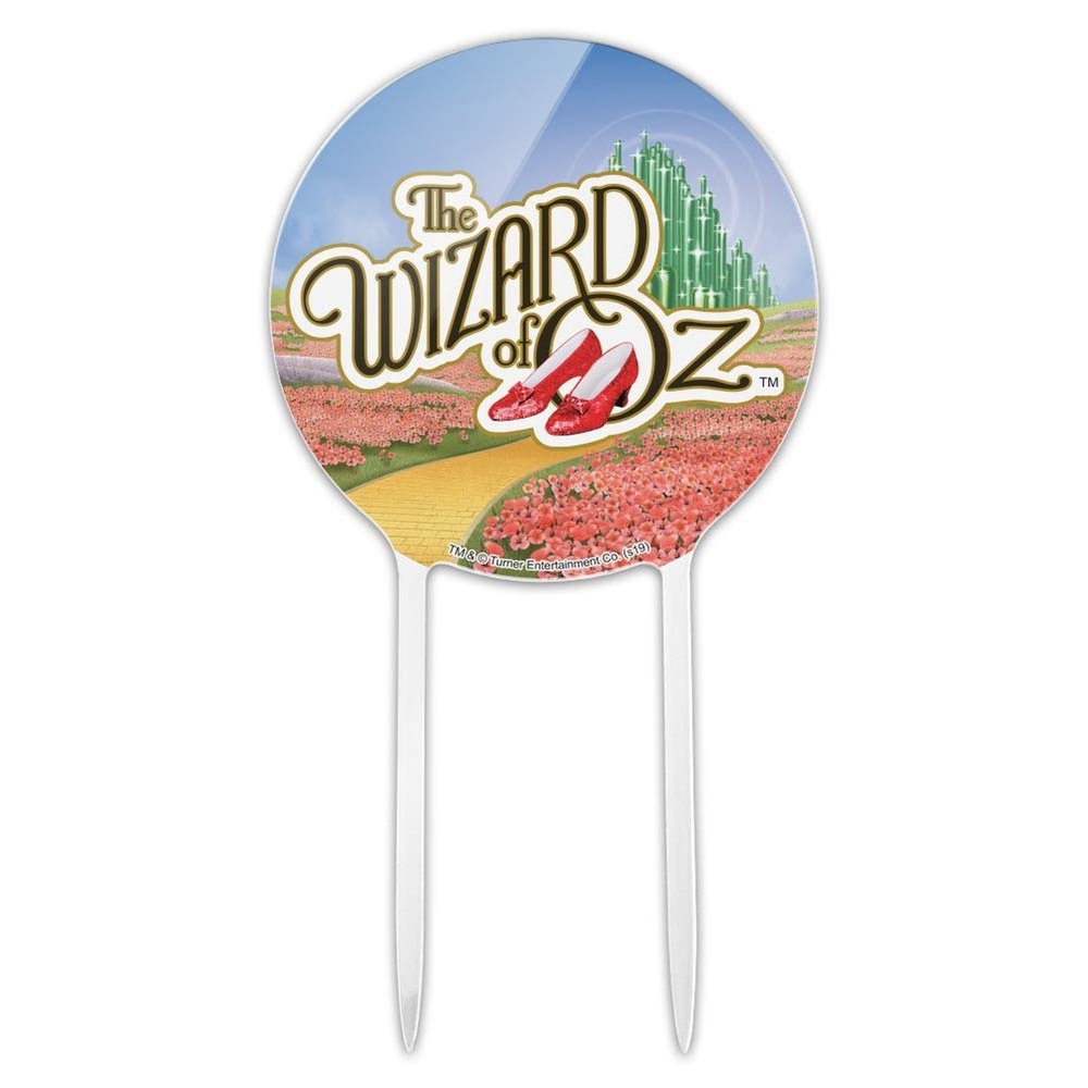 Acrylic The Wizard of Oz Ruby Slippers Logo Cake Topper Party Decoration for Wedding Anniversary Birthday Graduation