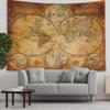 CAPSCEOLL Map Wall Tapestry, Dorm Funny Map Wall Hanging Art Tapestries College World Map Tapestry Brown for College Wall Decor 80X60 Inches,Brown Yellow view 2