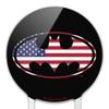 Acrylic Batman USA American Flag Shield Logo Cake Topper Party Decoration for Wedding Anniversary Birthday Graduation view 3