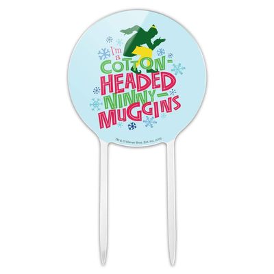 Acrylic Elf Movie Cotton-Headed Ninny-Muggins Cake Topper Party Decoration for Wedding Anniversary Birthday Graduation