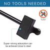 Multi-Use Adjustable Magnetic Curtain Rods for Doors, Windows, Tool Boxes, 16-28 Inch, Easy Installation4-PackBlack view 2