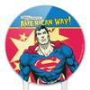 Acrylic Superman The American Way Cake Topper Party Decoration for Wedding Anniversary Birthday Graduation view 3