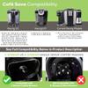 2-Item Bundle: 4-Pack Cafe Save 1-Stream Reusable K Cup Coffee Filters + EZ-Scoop 2 Tbsp Scoop with Integrated Funnel, Refillable Pod Capsule For Use with Keurig & Select Single Cup Coffee Maker view 4