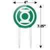 Acrylic Green Lantern White Logo Cake Topper Party Decoration for Wedding Anniversary Birthday Graduation view 2