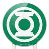 Acrylic Green Lantern White Logo Cake Topper Party Decoration for Wedding Anniversary Birthday Graduation view 3