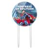 Acrylic Superman Fortress of Solitude Cake Topper Party Decoration for Wedding Anniversary Birthday Graduation