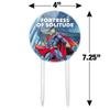 Acrylic Superman Fortress of Solitude Cake Topper Party Decoration for Wedding Anniversary Birthday Graduation view 2