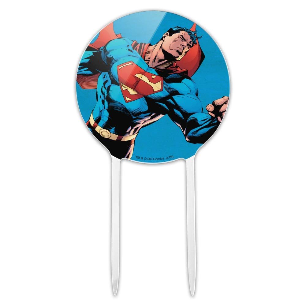 Acrylic Superman Character Cake Topper Party Decoration for Wedding Anniversary Birthday Graduation