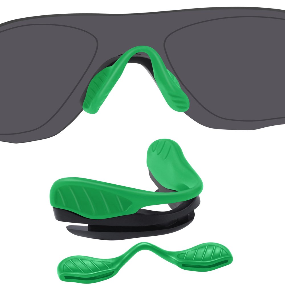 BLAZERBUCK Replacement Nose Piece Pads for Oakley EVZero Path/EVZero Pitch/EVZero Range/EVZero Blades/Cybr Dyno Sunglasses - Dark Green