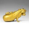 Fashion158 Auspicious Good luck Golden mice # OFFICE HOME efficacious Talisman Money Drawing auspicious fortune mice Brass Statue view 3