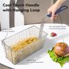 2PCS Deep Fryer Basket With Non-Slip Handle Heavy Duty Nickel Plated Iron Construction 13 1/4" x 6 1/2" x 6" Commercial Use view 4