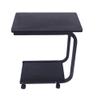 Lovinland Coffee Table Rolling Sofa Side Table 2 Tier Snack Table Bed Serving Tray Laoptop Desk for Livingroom Bedroom (Black) view 1