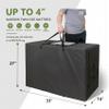 Cuddly Nest Folding Mattress Storage Bag - Heavy Duty Carry Case for Tri-Fold Guest Bed (Fits 4" NARROW TWIN & COT Mattress,Black) view 3