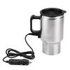 12V Electric Travel Coffee Mug 450ml Stainless Steel Car Heating Cup with LeakProof Lid and Indicator Light view 1