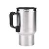 12V Electric Travel Coffee Mug 450ml Stainless Steel Car Heating Cup with LeakProof Lid and Indicator Light view 3