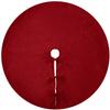 Eilaysyum Christmas Tree Skirt - 48 inches Large Rustic Xmas Burlap Plain Tree Skirts for Holiday Party Christmas Decorations Indoor Outdoor (Red) view 2