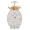 Zinc Alloy Toothpick Holder, Portable Retractable Toothpick Dispenser Retro Up Toothpick Case Storage Organizer for Kitchen(Sliver) view 1