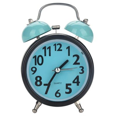 Boquite Alarm Clock, Mechanical Alarm Clock, Double Ultra Silent Mechanical Alarm Clock Quartz Movement Desk Table