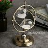 Gold Metal 15 Minutes Hourglass, Classical Sand Glass Timer Clock Wine Sobering Timer in Living Room, Bedroom, Office, Best Gift Choice for Halloween Christmas Valentine, 10.23 * 7.48 inch view 4