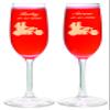 Aaron's Etching 2 Personalized Etched Motorcycle Biker Couple Toasting Champagne Wedding or Anniversary Flute 8oz clear Glasses view 1