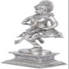 A Classical Indian Dancer - Brass Statue - Color Amazing Silver Color view 2