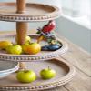 A&B Home 24.5" Tray - Whitewash Tan, Antique Black view 4