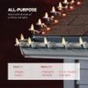 All-Purpose Holiday Light Clips [Set of 400] Christmas Light Clips, Outdoor Light Clips - Mount to Shingles & gutters - Works with Mini, C6, C7, C9, Rope, Icicle Lights - No Tools Required - USA Made view 3