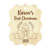 Baby First Christmas Ornament, Customize with Name and Born Date, Newly Born Baby, Kids Custom Christmas Ornament view 1