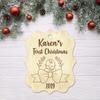 Baby First Christmas Ornament, Customize with Name and Born Date, Newly Born Baby, Kids Custom Christmas Ornament view 2