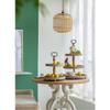 A and B Home A&B Home Whitewash Tan 2-Tier Wood Bead Trim Tray view 2