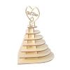 Amosfun 7-layer Wooden Chocolate Display Stand Heart Shape Romantic Delicate Candies Food Display Decor for Wedding Bridal Shower Party Supplies view 2