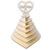 Amosfun 7-layer Wooden Chocolate Display Stand Heart Shape Romantic Delicate Candies Food Display Decor for Wedding Bridal Shower Party Supplies view 3