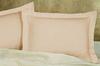 3 Piece Set Solid 15" Deep Pocket Pleated Bed Skirt for Round Bed with Pillowsham 600TC Egyptian Cotton (Beige, Queen 88" Diameter) view 2
