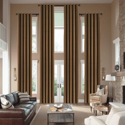 cololeaf Home Decor Velvet Curtain 96 Inches Long Grommet Curtain Panel Window Treatment for Living Room - Extra Wide Curtain for Hall Guest Room - Java 100W x 96L Inch (1 Panel)