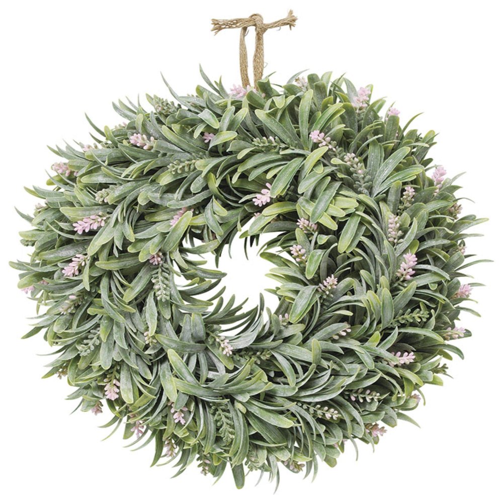 Matsuno Hobby TF-2243 Interior, Green, Decoration, Artificial Flowers, Wreath, Long Leaf, Diameter 9.8 inches (25 cm), Green