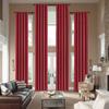 cololeaf Home Decor Velvet Curtain 96 Inches Long Grommet Curtain Panel Window Treatment for Living Room - Extra Wide Curtain for Hall Guest Room - Raspberry Red 100W x 96L Inch (1 Panel) view 1