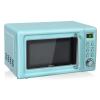COSTWAY Retro Countertop Microwave Oven, 0.7Cu.ft, 700-Watt, High Energy Efficiency, 5 Micro Power, Delayed Start Function, with Glass Turntable & Viewing Window, LED Display, Child Lock (Green) view 1