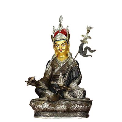 Fashion158 HOME family efficacious safe Talisman Tibetan Buddhism Guru Rinpoche Padmasambhava Buddha brass Statue