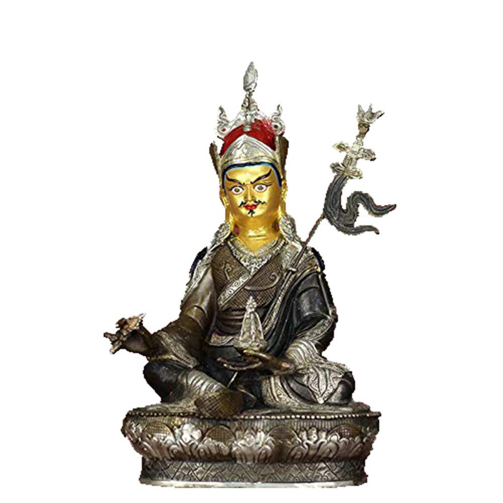 Fashion158 HOME family efficacious safe Talisman Tibetan Buddhism Guru Rinpoche Padmasambhava Buddha brass Statue