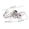 Ulifestar Bathroom Towel Hooks, Decorative Wall Hooks Coat Hooks Heavy Duty Metal Hooks Wall Mounted Hanging Hooks for Hanging Key Purse Robe Hat Scarf Belt Handbag Cup Mug 4Pack Silver view 3
