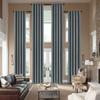 cololeaf Home Decor Velvet Curtain 96 Inches Long Grommet Curtain Panel Window Treatment for Living Room - Extra Wide Curtain for Hall Guest Room - Natural Grey 100W x 96L Inch (1 Panel) view 1