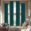 cololeaf Home Decor Velvet Curtain 96 Inches Long Grommet Curtain Panel Window Treatment for Living Room - Extra Wide Curtain for Hall Guest Room - Everglade Teal 100W x 96L Inch (1 Panel) view 1