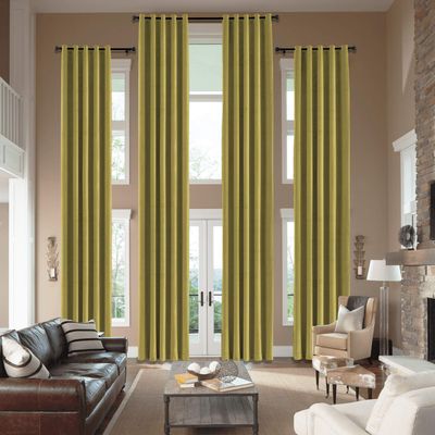 cololeaf Home Decor Velvet Curtain 96 Inches Long Grommet Curtain Panel Window Treatment for Living Room - Extra Wide Curtain for Hall Guest Room - Fawn 100W x 96L Inch (1 Panel)